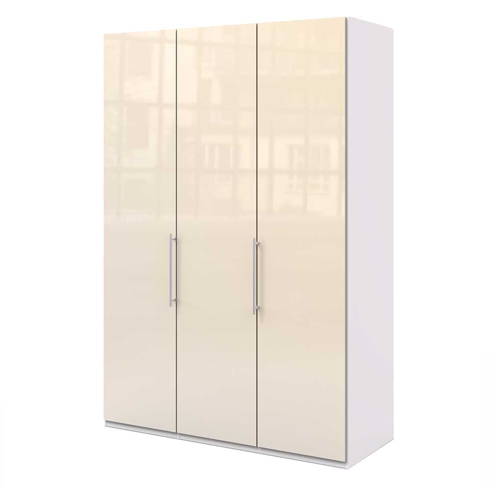 2-türiger Kleiderschrank in Creme Glasfront - Zidarie