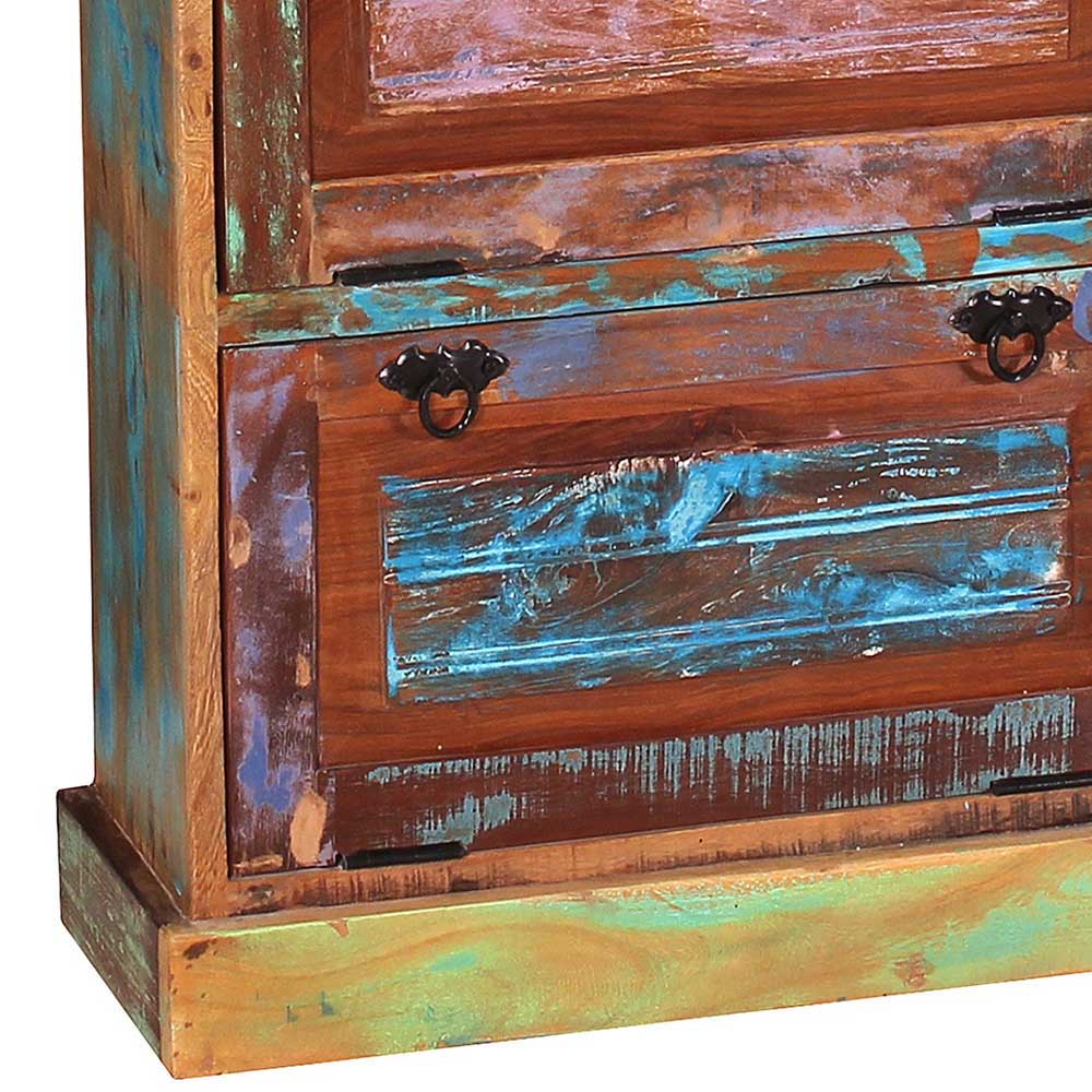 Shabby Chic Schuhschrank mit vier Klappen - Jamaica