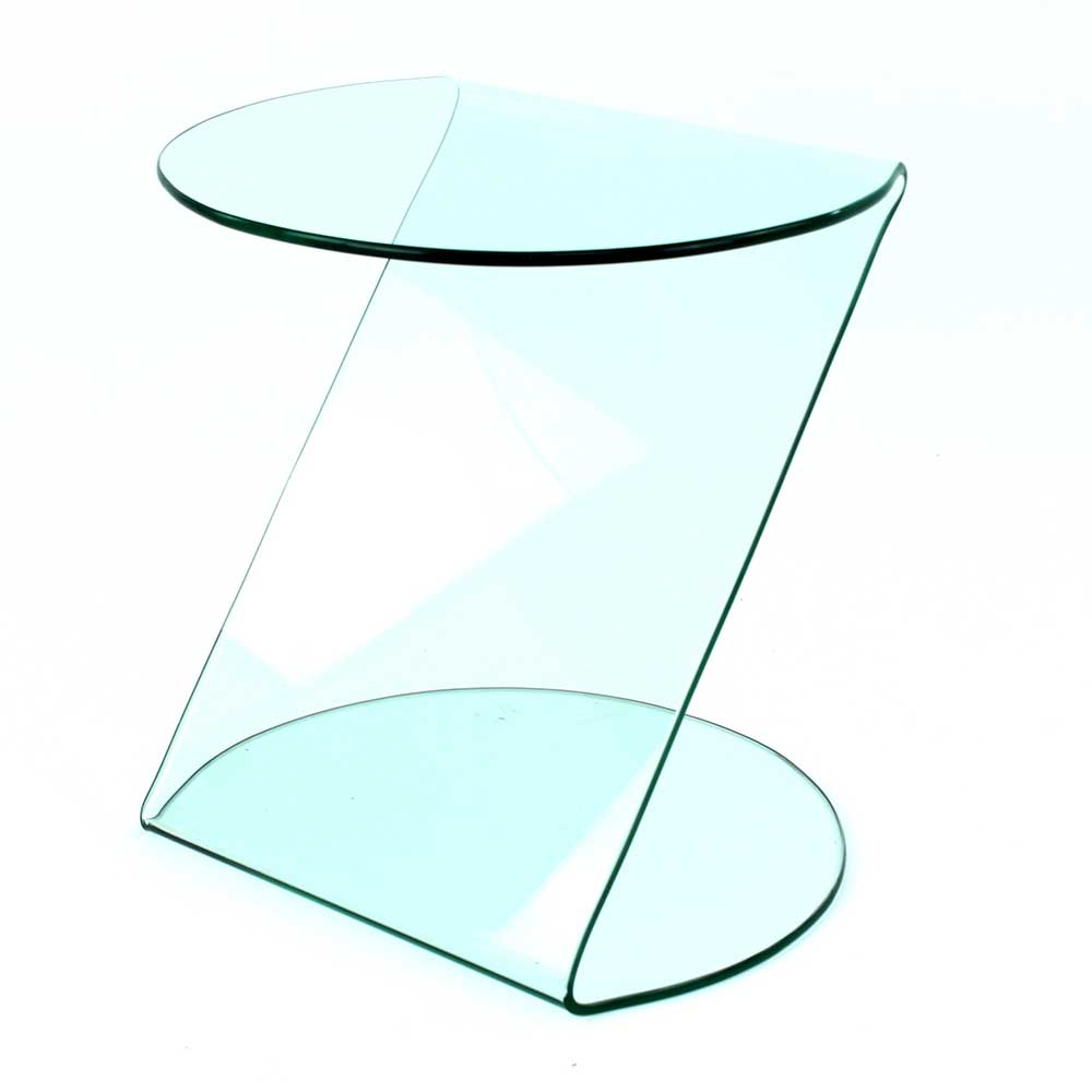 Z-Design Beistelltisch aus Sicherheitsglas - Melma