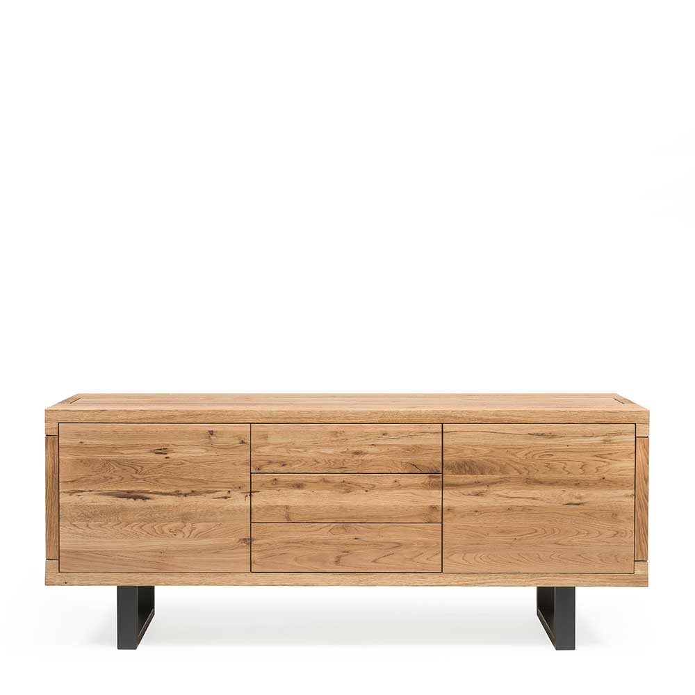 180cm Eiche Sideboard mit U-Gestell - Ventida