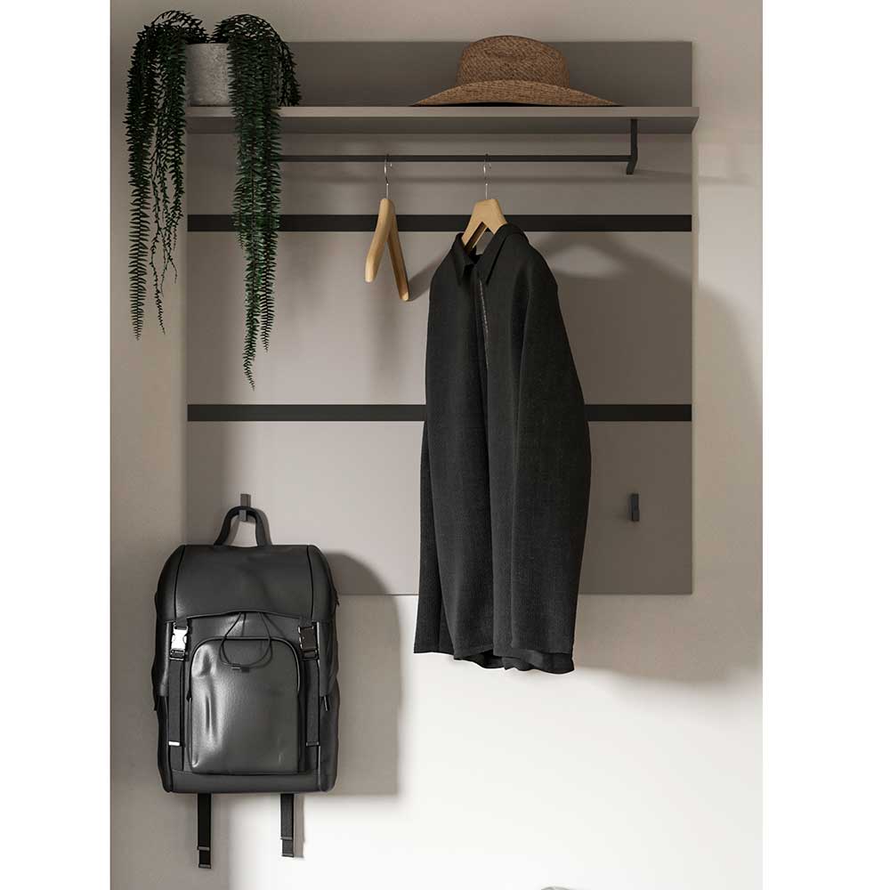 Wandgarderobe in Grau und Schwarz - Racapulco