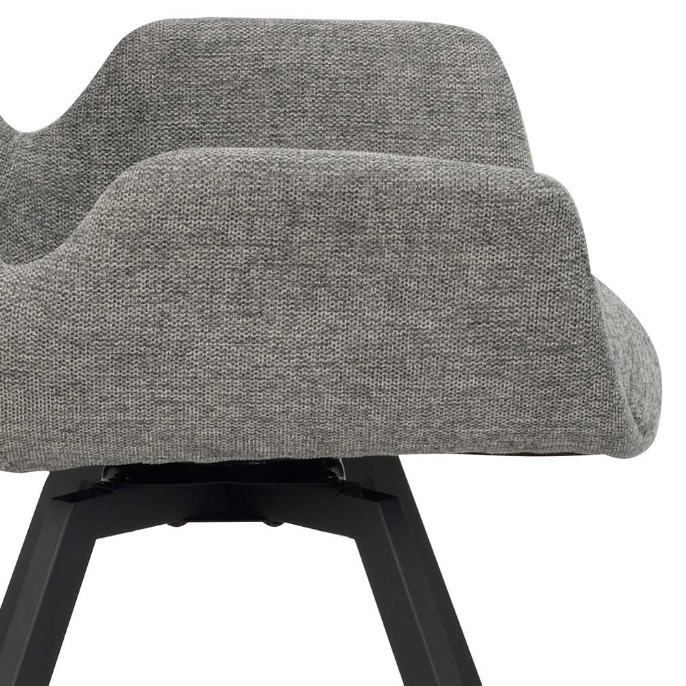 Skandi Design Polsterstühle in Grau - Matsy (2er Set)