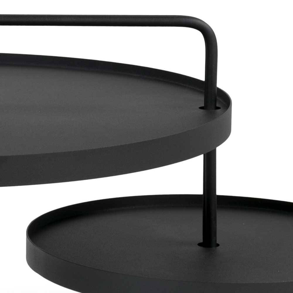 Design Couchtisch mit zwei Platten rund - Cluster