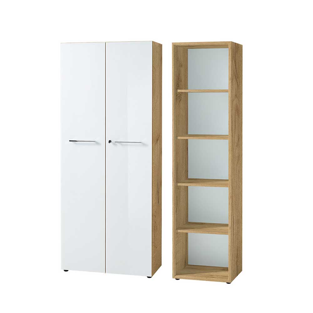 80x196x37 Büroschrank & Regal Kombi - Laszlo (zweiteilig)