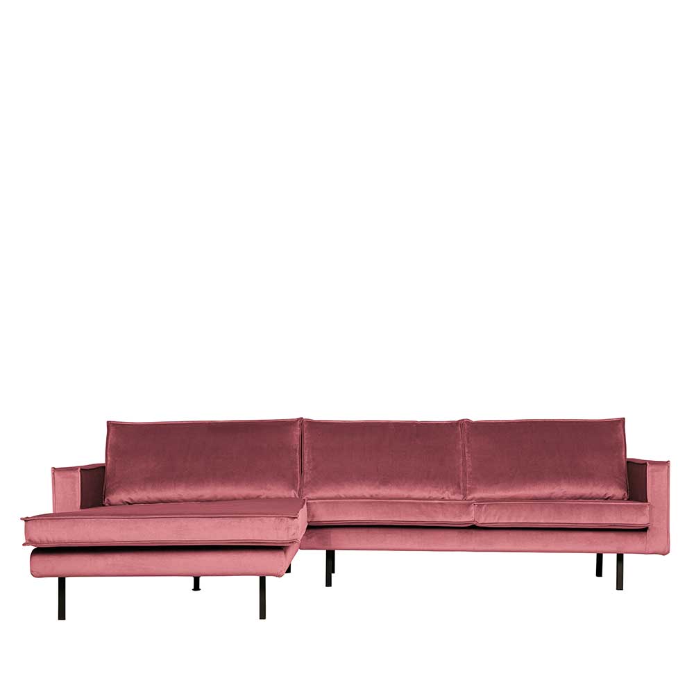 300x85x155 Polsterecke in Pink & Schwarz - Majanco