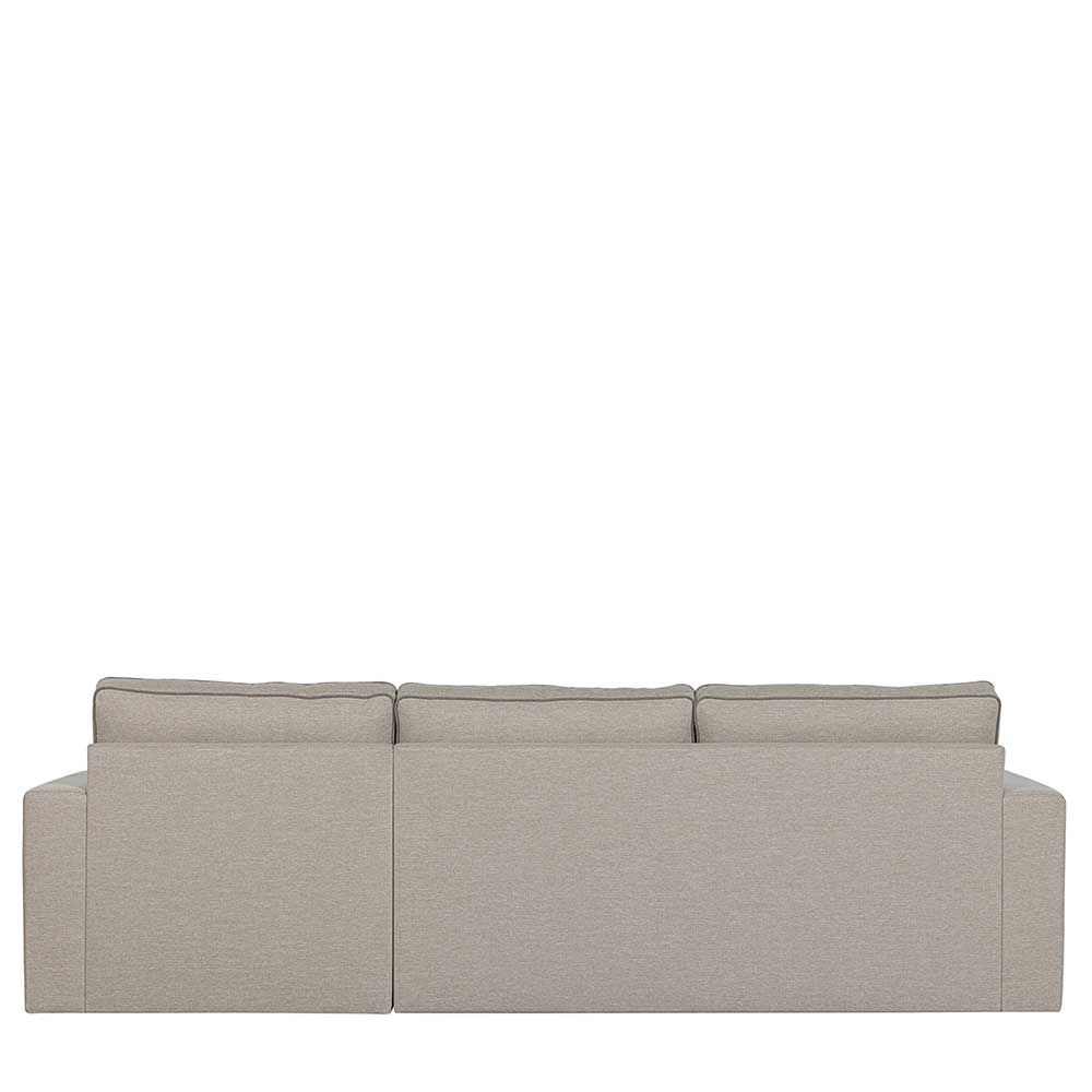 Ecksofa in Beige Stoff - Skandi Design - Cuanamo