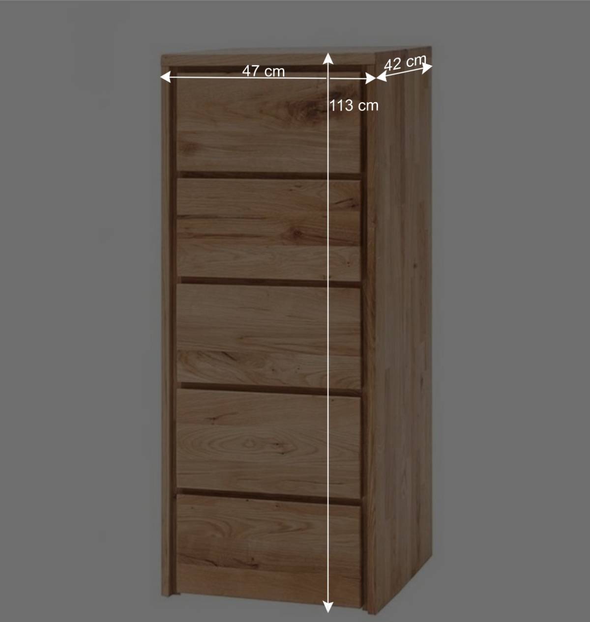 113cm hohe Schubladen-Kommode aus Holz - Mascadona