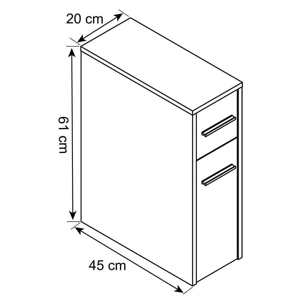 Bad-Unterschrank mit Auszug und Schublade - Musone