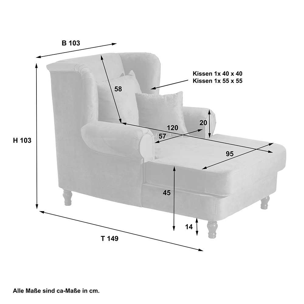 Big Sessel in Rot Samtvelours - Simple