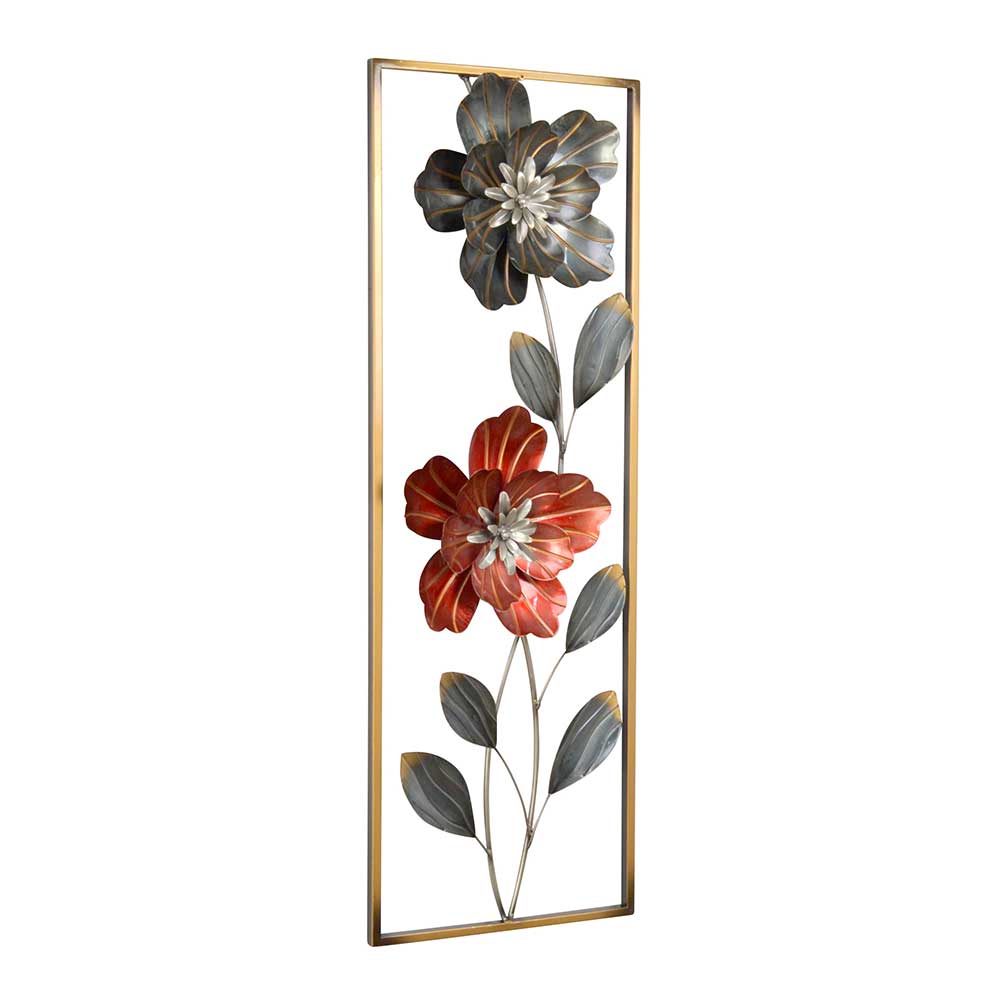 3D Wandbild mit Blumen aus Metall - Iliopona