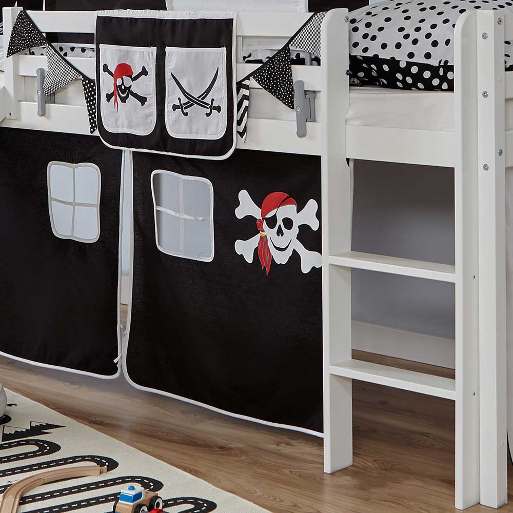 Hohes Kinder Piratenbett mit Rutsche - Cespa