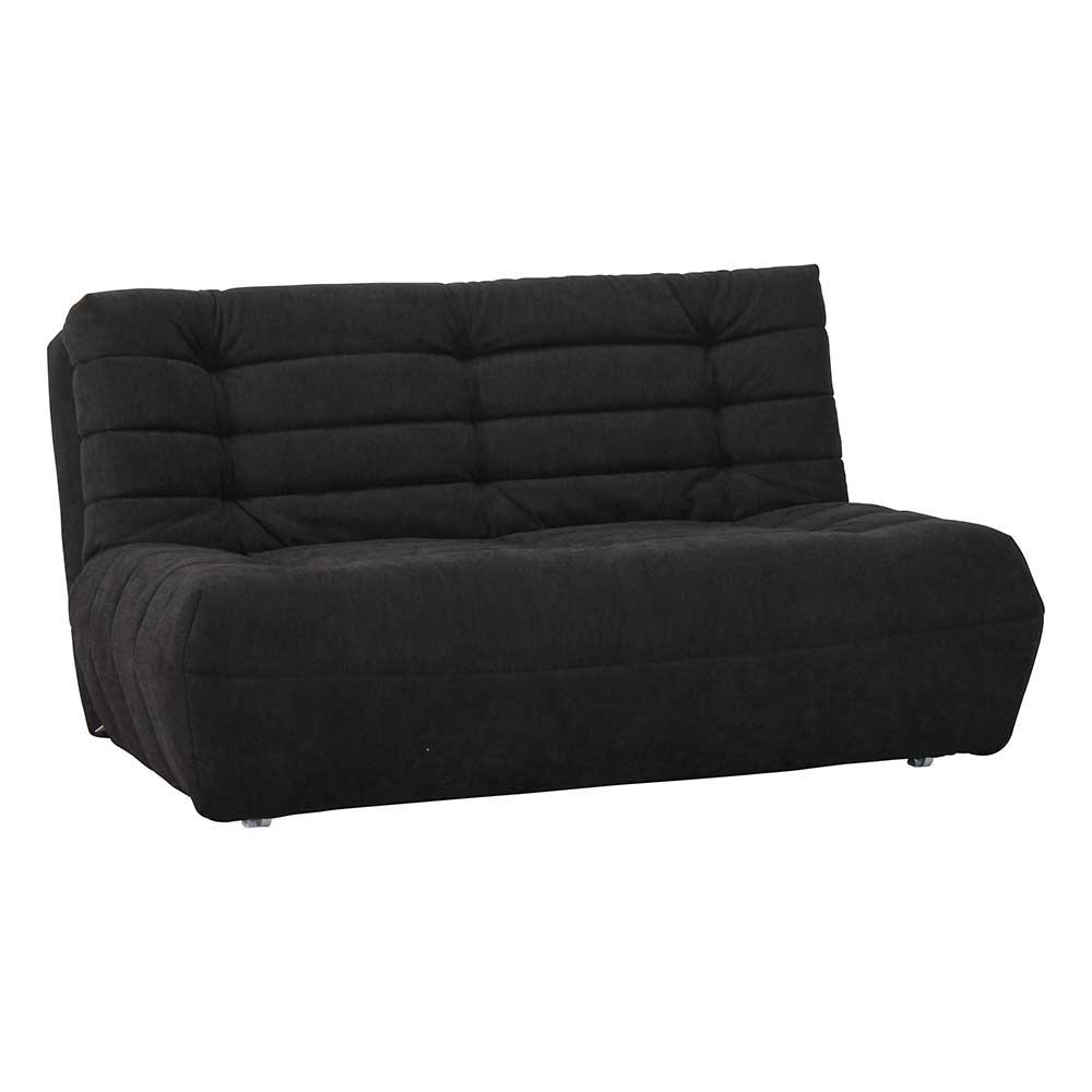 Sofa mit Schlaffunktion in Schwarz Olessa frei im Raum stellbar