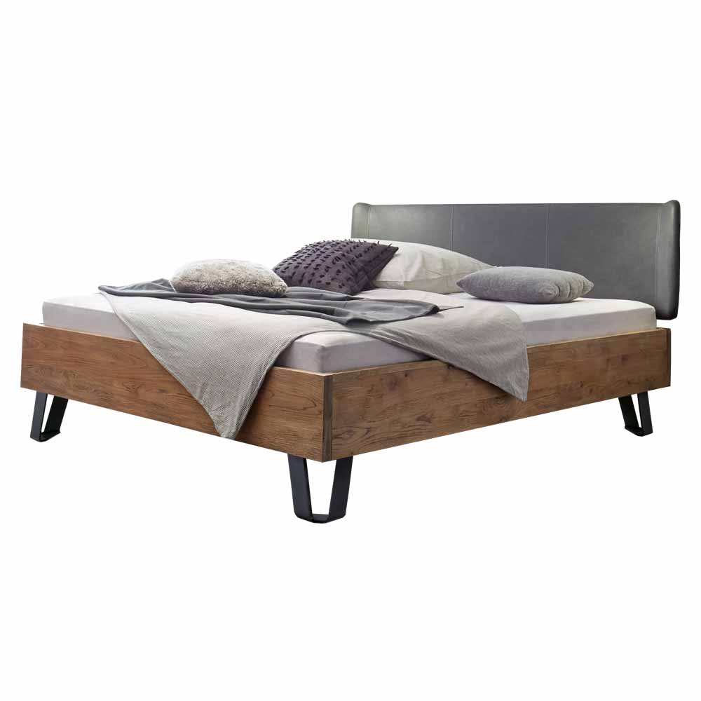 Loft Design Bett Earl mit Wildeiche massiv