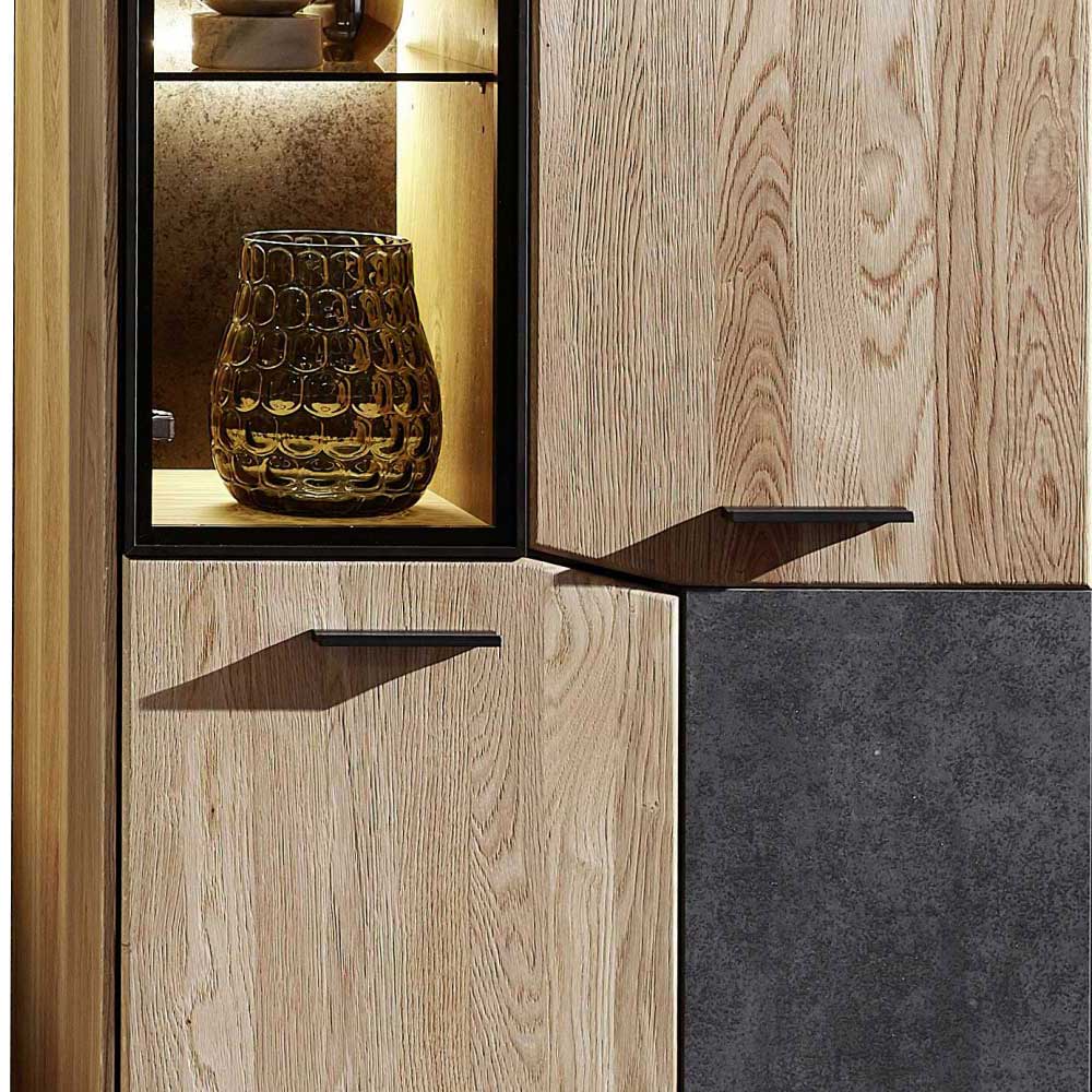 65x204x38 Vitrinenschrank in modernem Design - Wokenva