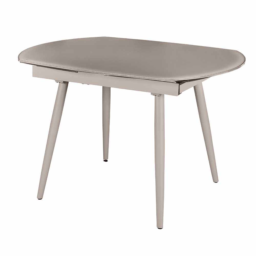 Designertisch Swiganda aus Glas Taupe