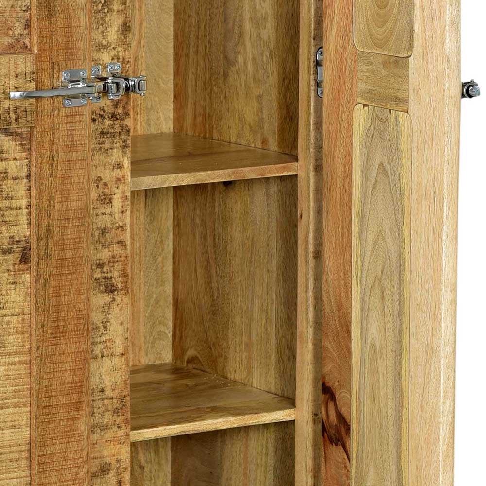 2-türiger Design Dielenschrank aus Mangobaum - Suennas