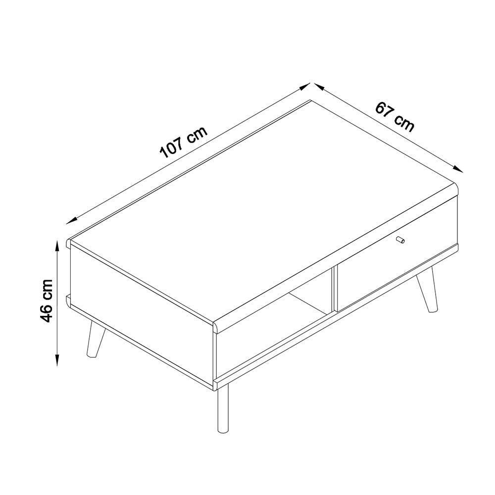 Set Wohnzimmer Einrichtung zweifarbig - Cablos (fünfteilig)