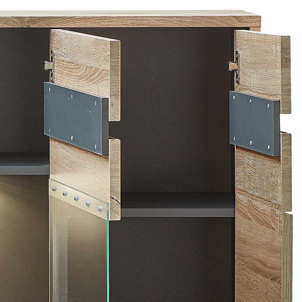 Highboard mit 3 Türen & 2 Schubladen - Zelio