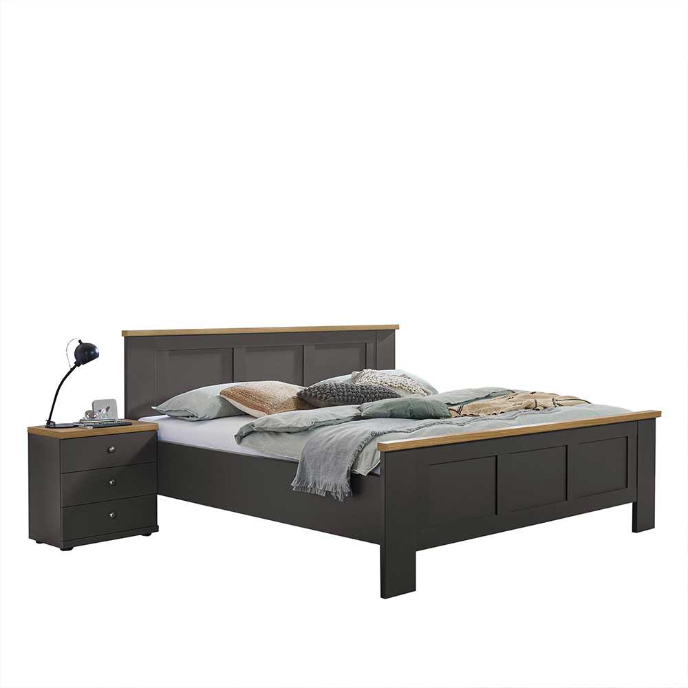 Landhausbett mit 140 cm Breite modern - Cretania