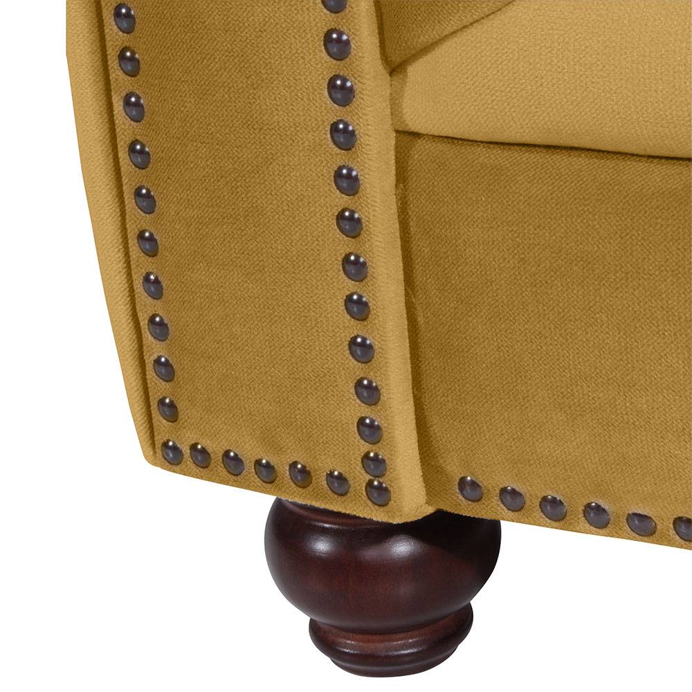 Chesterfield Polstersessel in Gelb - Omnus