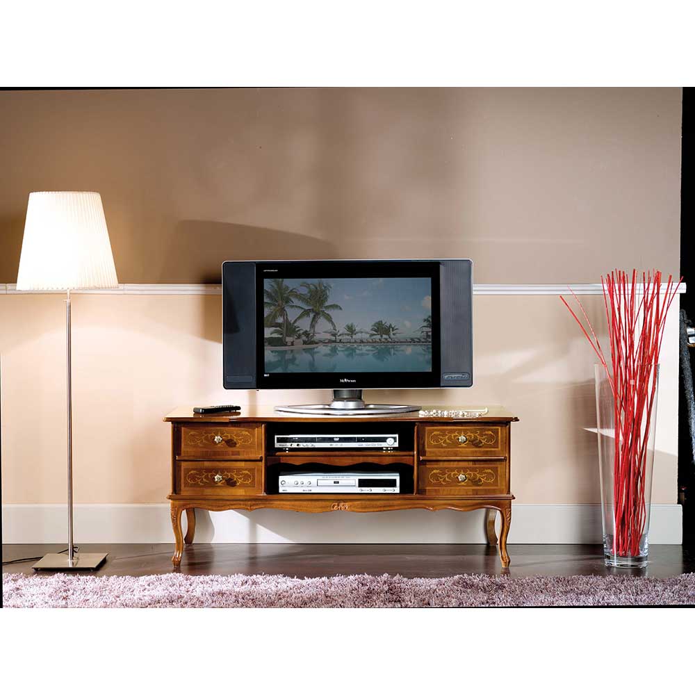 123 cm breite TV Kommode Agosto im Barockstil