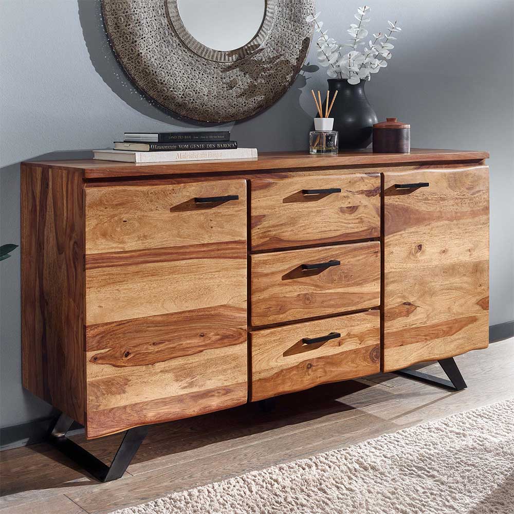 145x82x45 Massives Sideboard aus Holz Sheesham - Placer