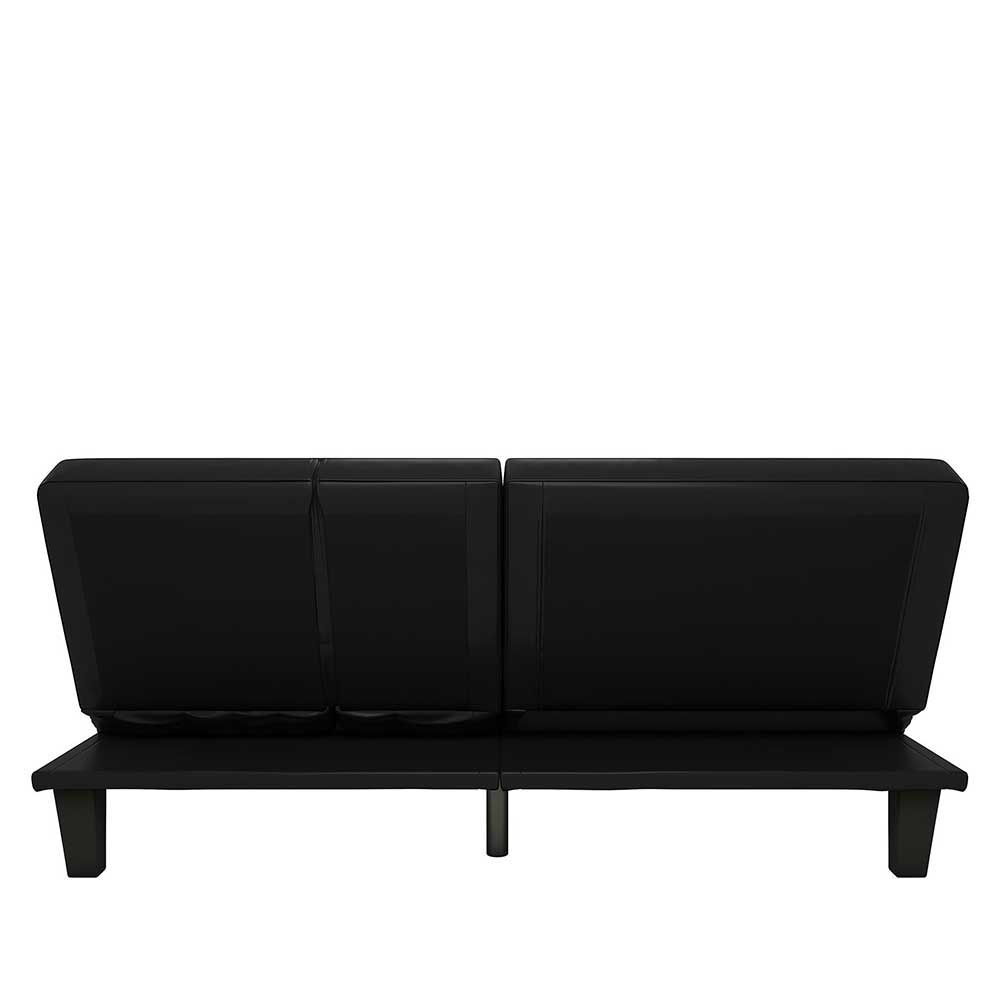 Kunstleder Schlafcouch in Schwarz - Venjar