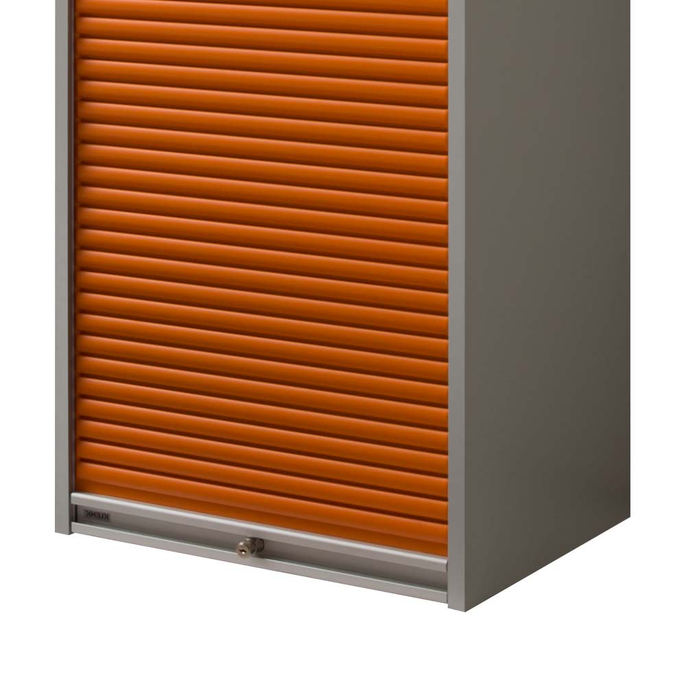 Roll-Laden Schrank in Orange Silber - Cookie