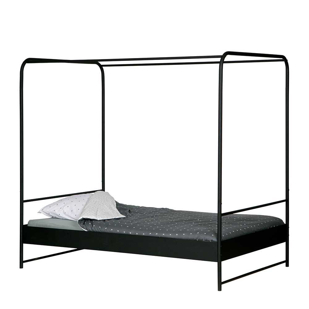 Loft Style Metall Himmelbett Inna in Schwarz