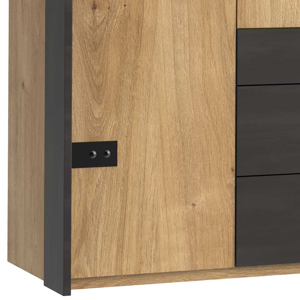 Industry Kleiderschrank mit 200 cm Breite - Bram