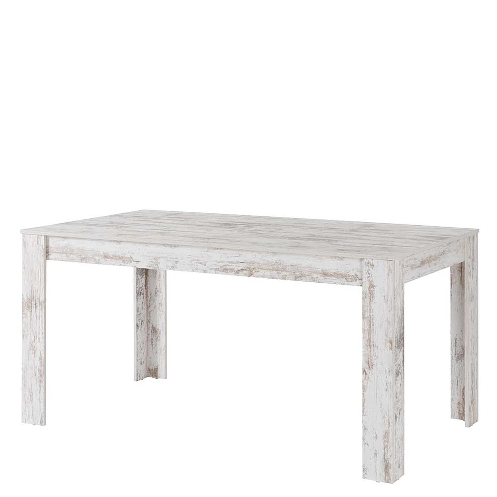 Küchentisch in Holzoptik White Wash Shabby - Remania