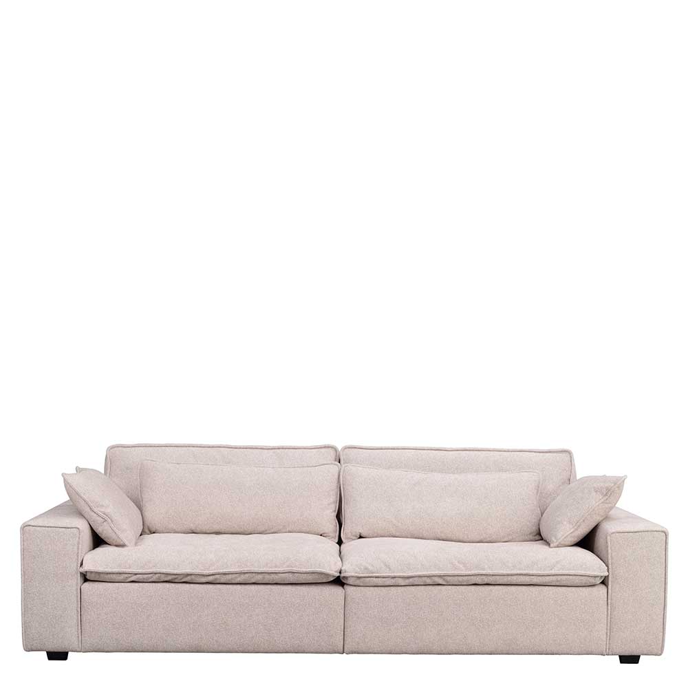 XL Dreisitzer Sofa in Beige Webstoff - Praia