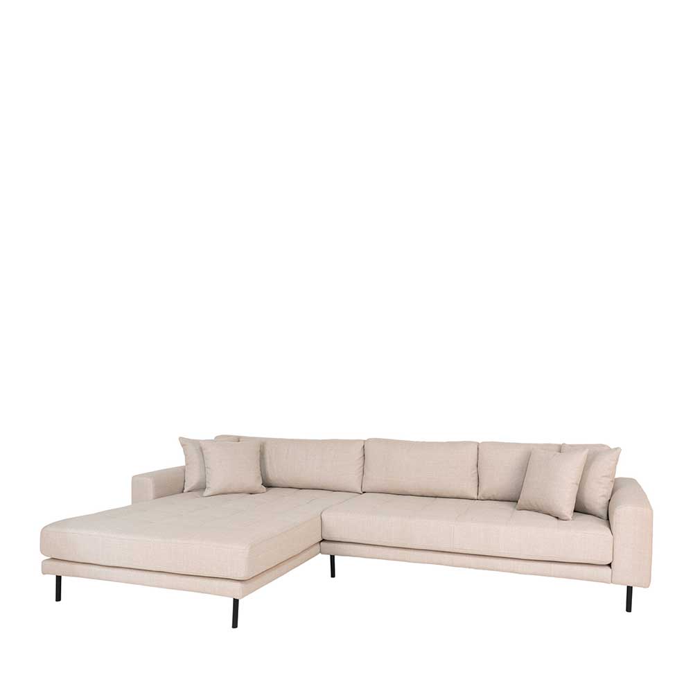 Polsterecke in Beige Stoff - Pogarana