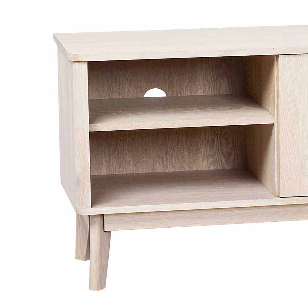 Eiche Massivholz TV Schrank in White Wash - Navassa