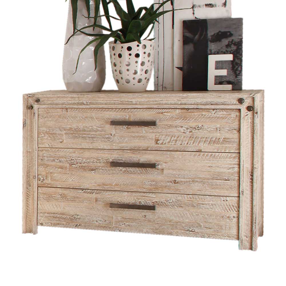 Massivholz Sideboard Vessina im Vintage Design