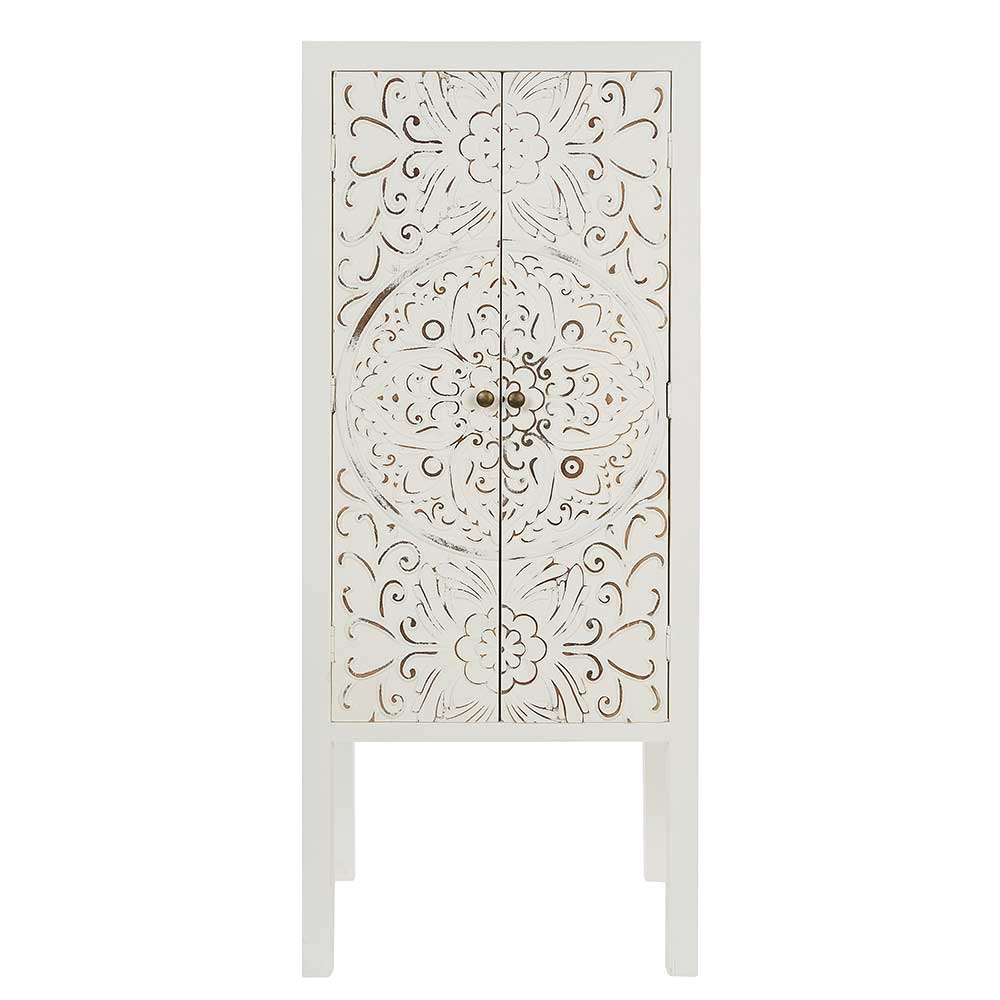 50x121x36 Shabby Chic Schrank mit Ornament Muster - Acacio