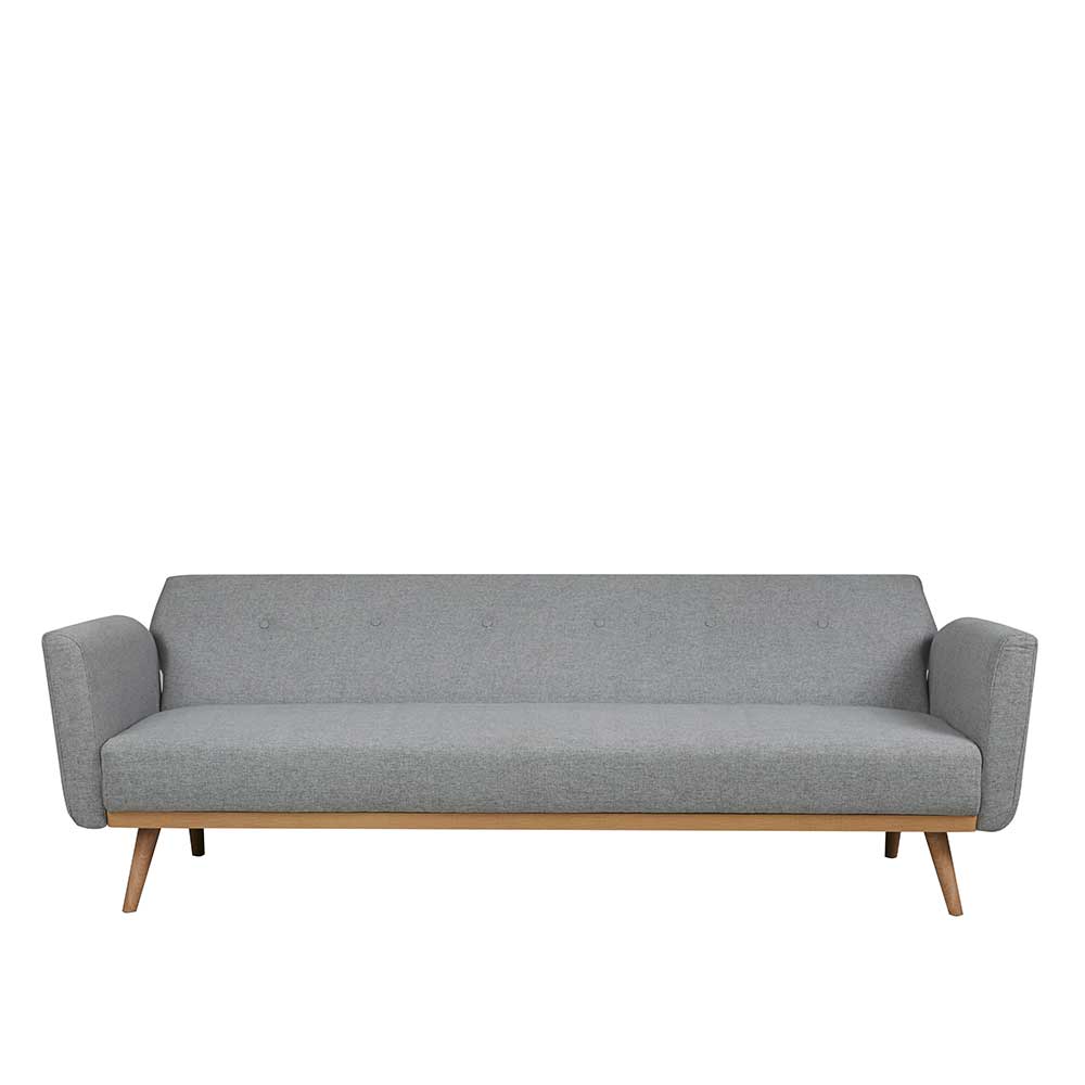 Hellgraues 3er Klappsofa im Skandi Design - Belinda