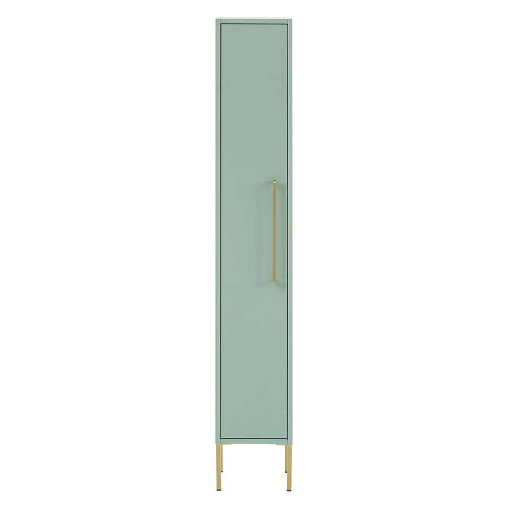 1-türiger Badschrank in Mintgrün & Gold - Aparcian