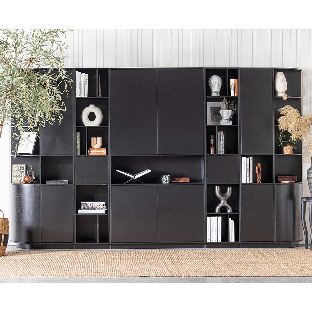 Design Wohnzimmerschrank links abgerundet - Niwidus