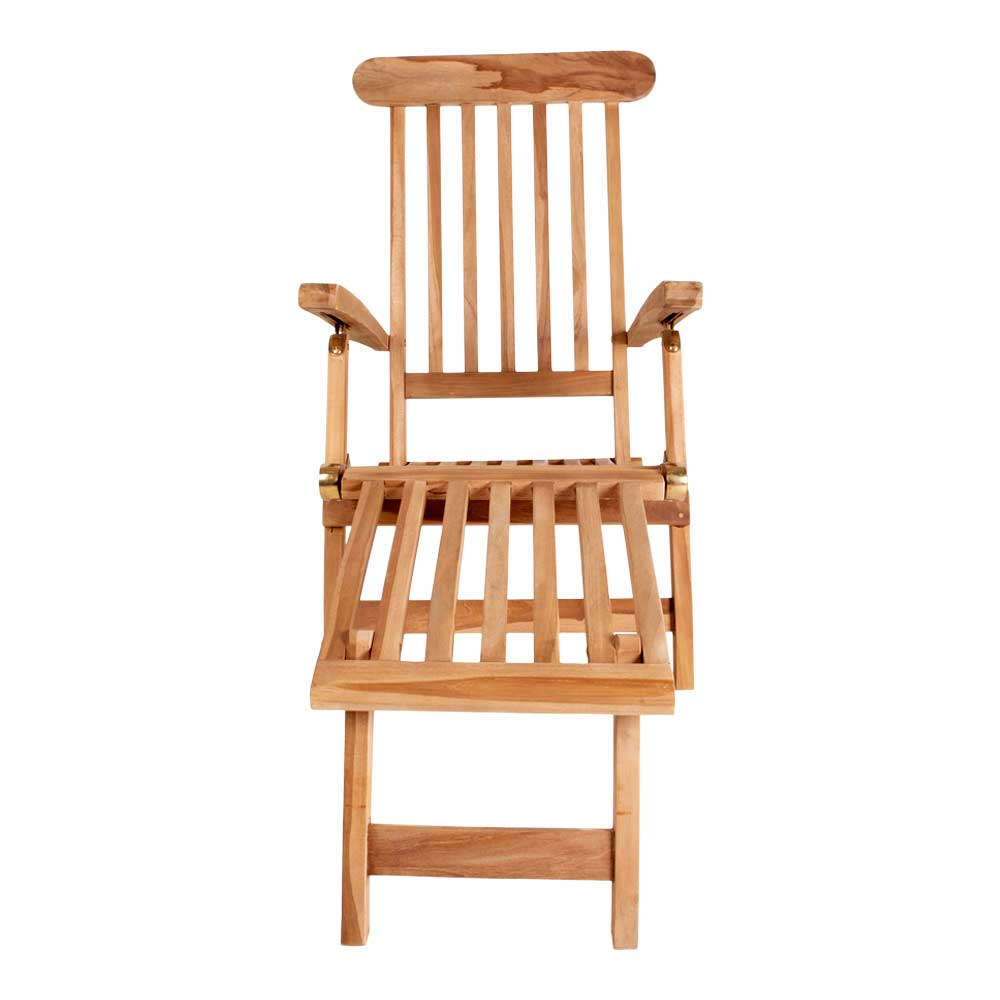 Massivholz Outdoor Deckchair aus Teak - Zavamanco