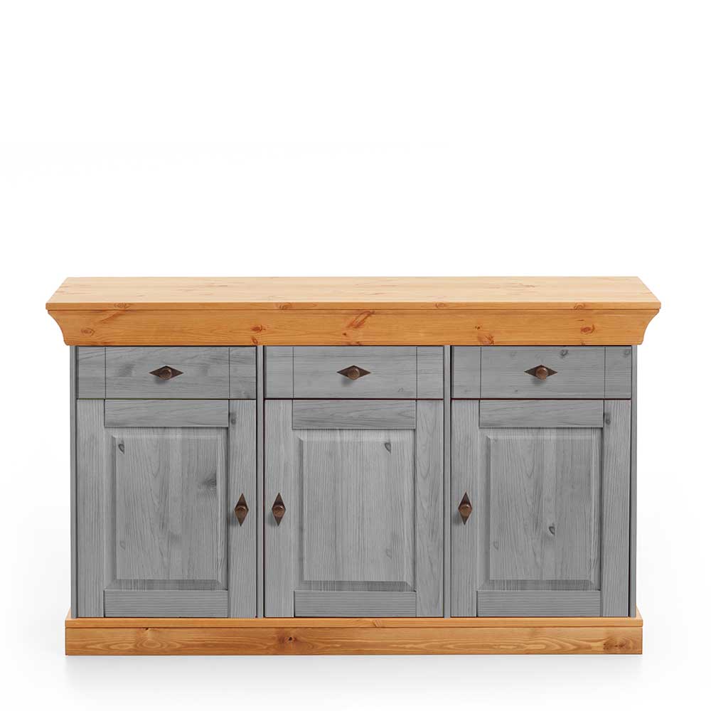 Landhaus Sideboard Cempino in Grau