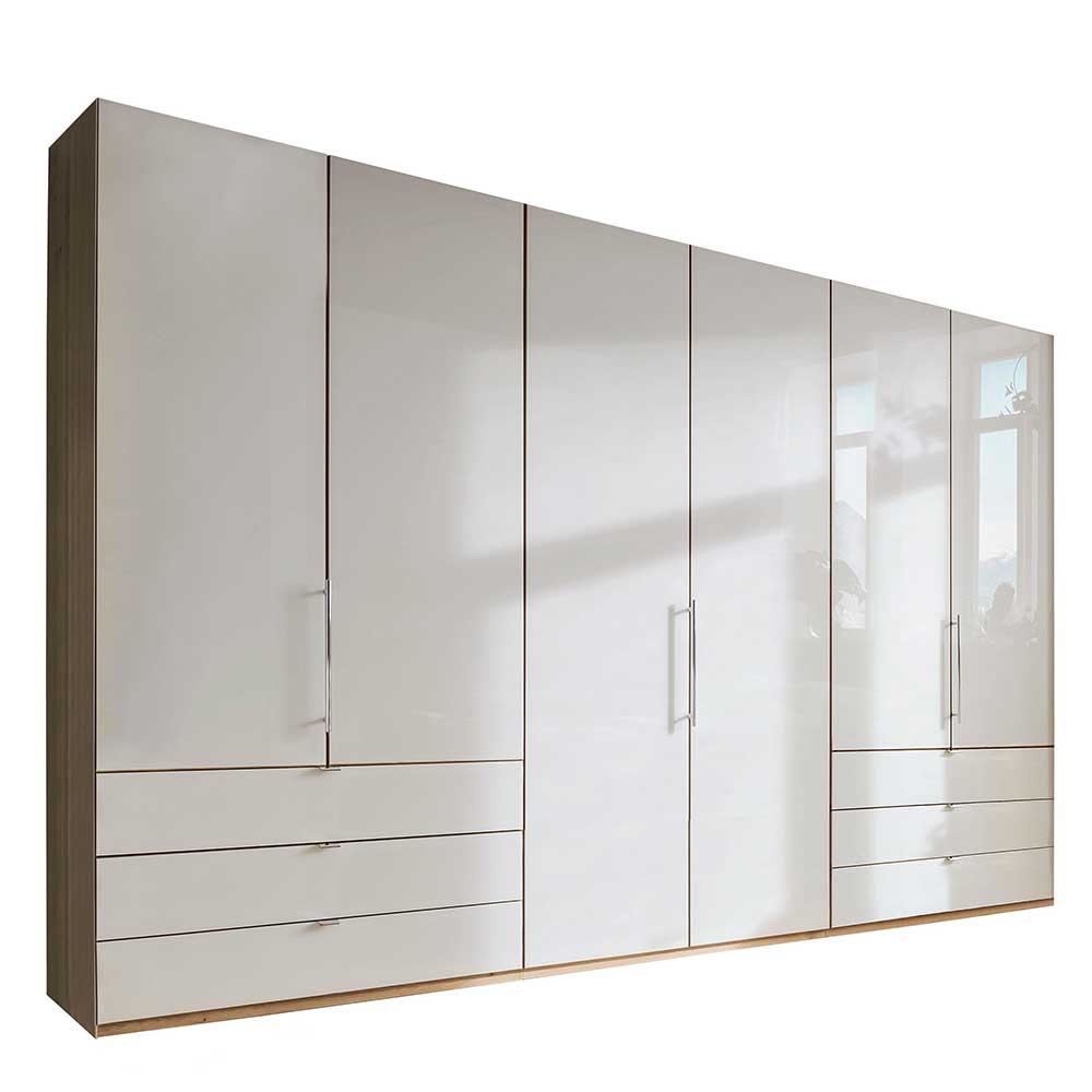 Schlafzimmerprogramm Schrank in Beige Glas - Lesegano