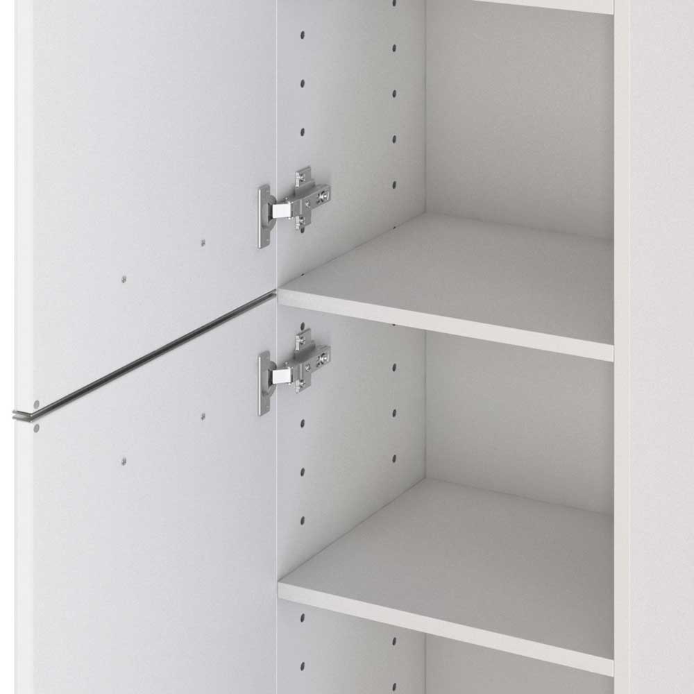 Weißer Midi Bad Schrank 40x130x35 cm - Livendas