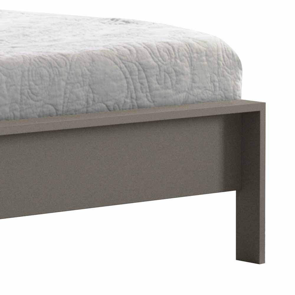 Design Metallbett Tuloca in Grau Weiß