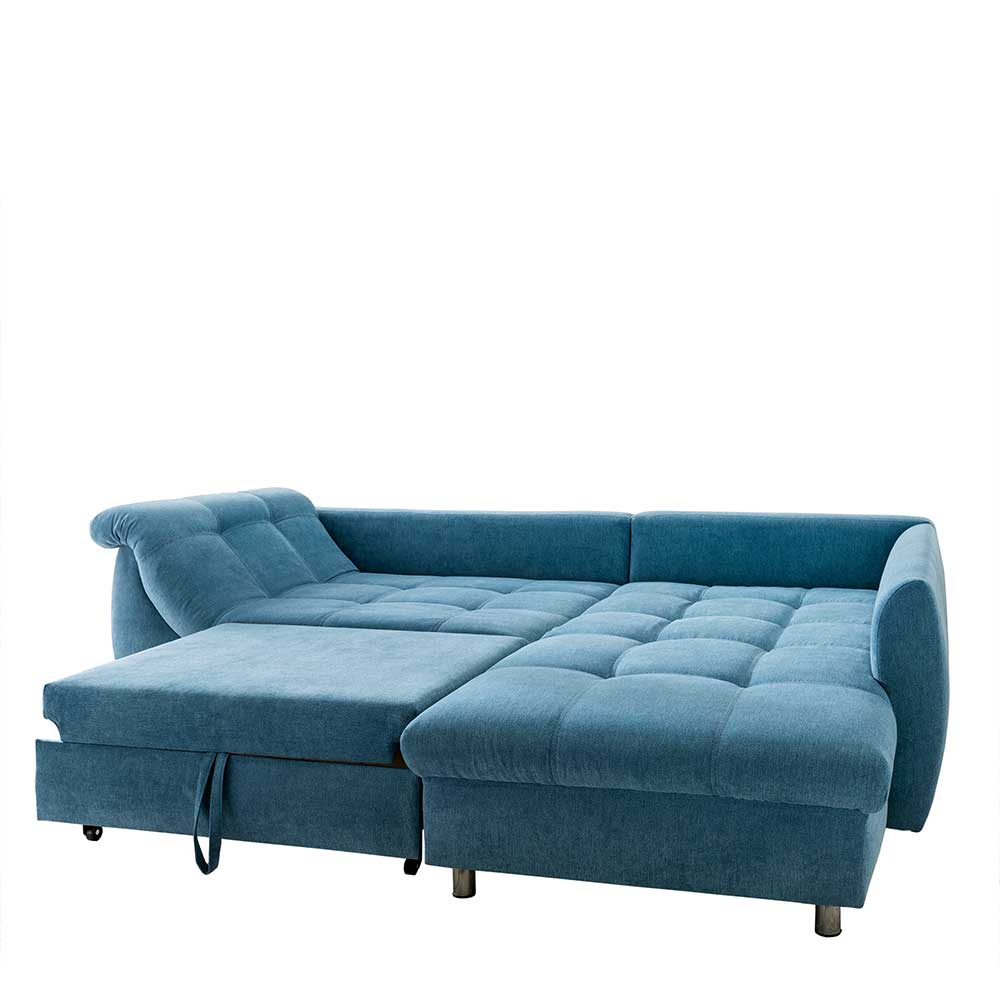 250x84x190 Sofaecke in Blau mit Schlaffunktion - Canarius