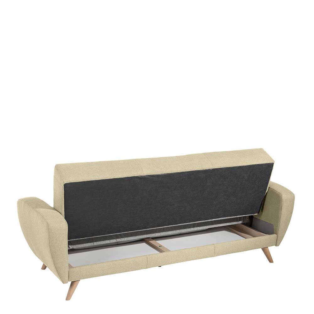 Bettcouch in Beige Microfaser - Vilarila