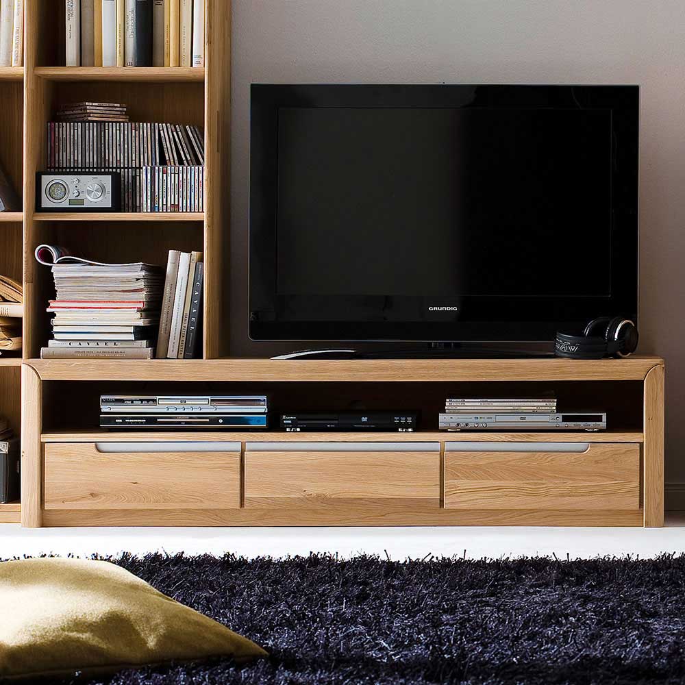 TV Board Croconia aus Wildeiche Massivholz