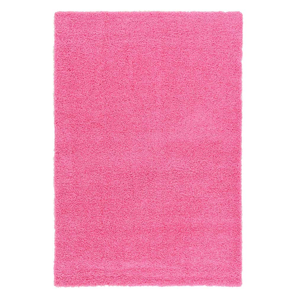 Hochflor Läufer oder Teppich in Pink - Siela