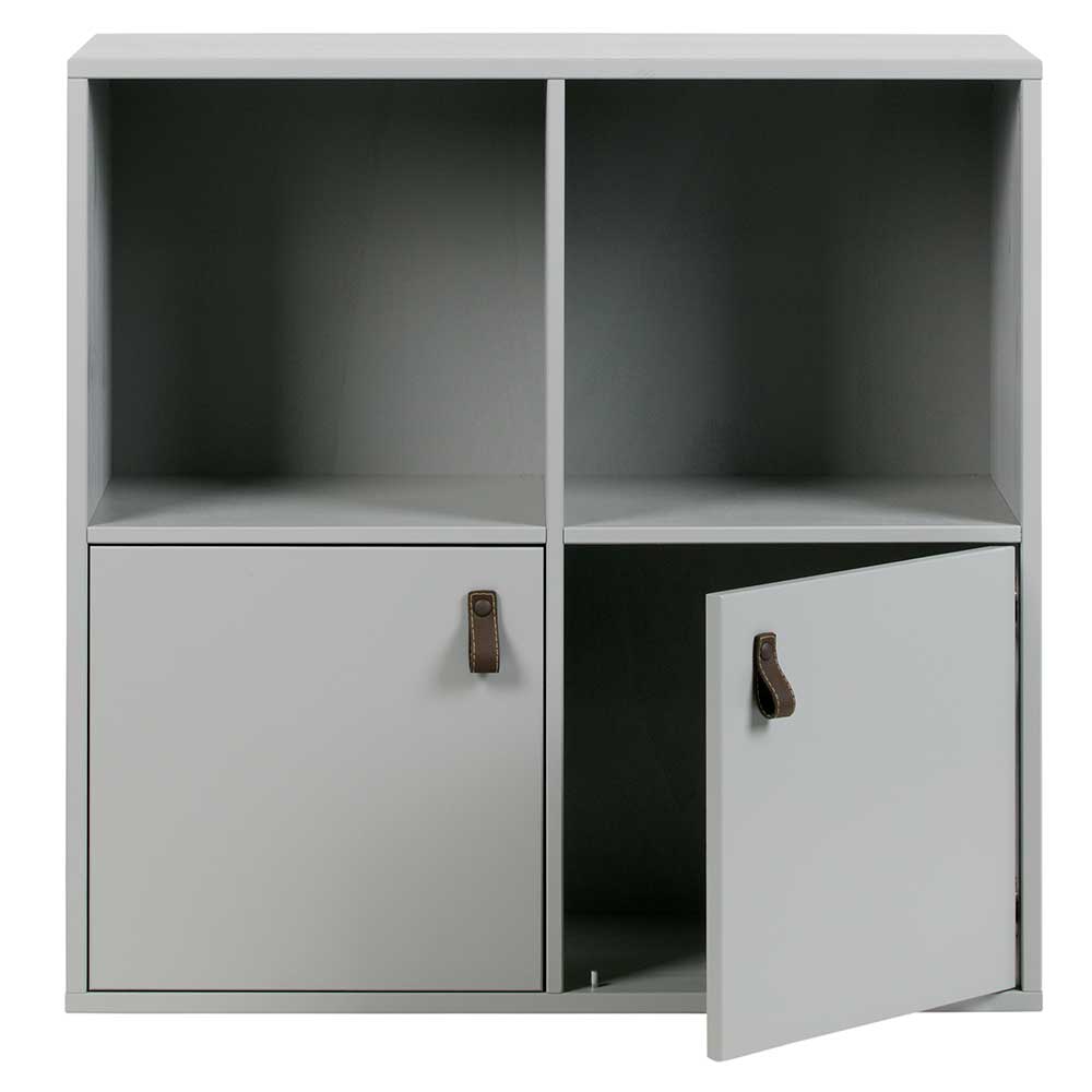 81x81x35 Holzschrank in Grau lackiert - Lanik