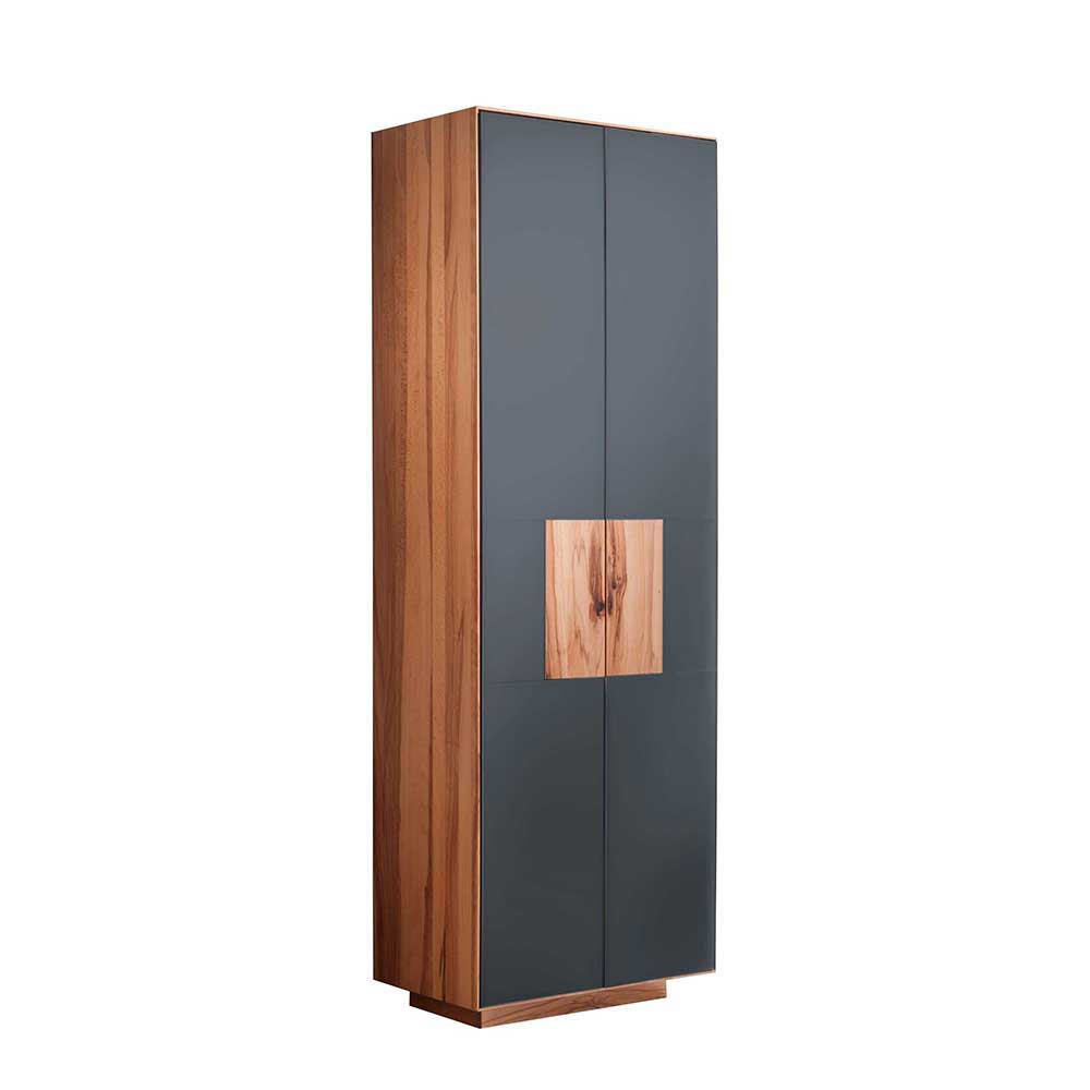 Design Garderobenschrank in Anthrazit Glas - Mandrey